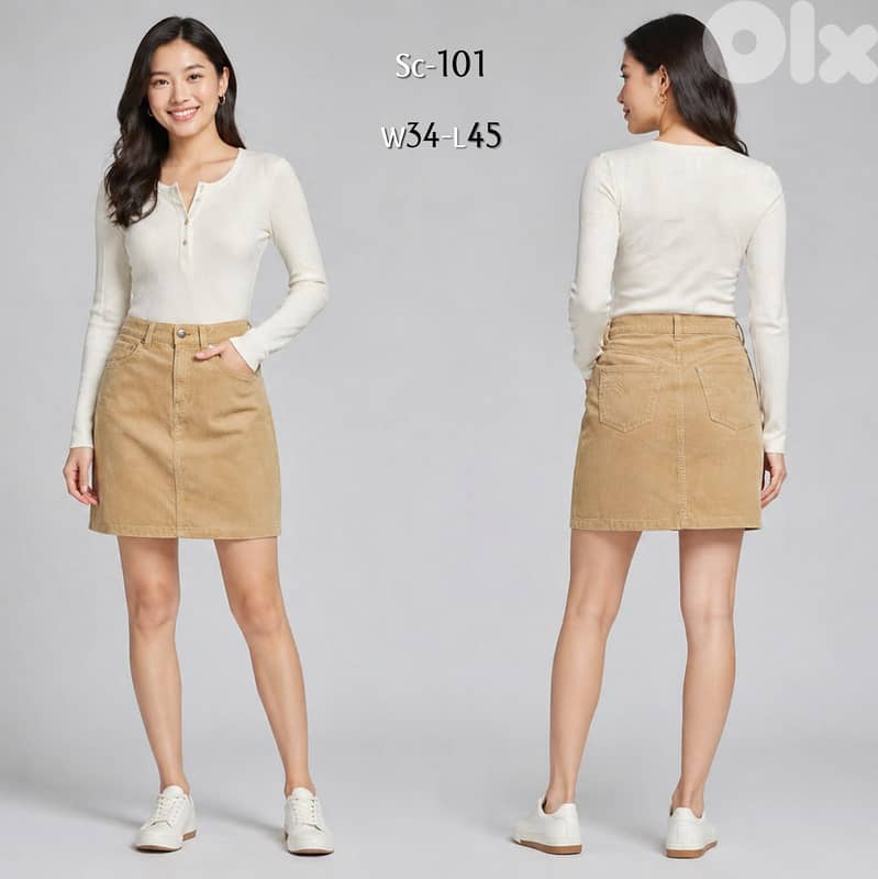 Collection of Corduroy Skirts from European Brands 1