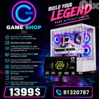 New Full Gaming Pc RTX 5060