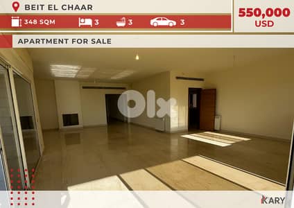 348m2Apartment for Sale in Beit El Chaar - ٣٤٨ متر للبيع في بيت الشعار