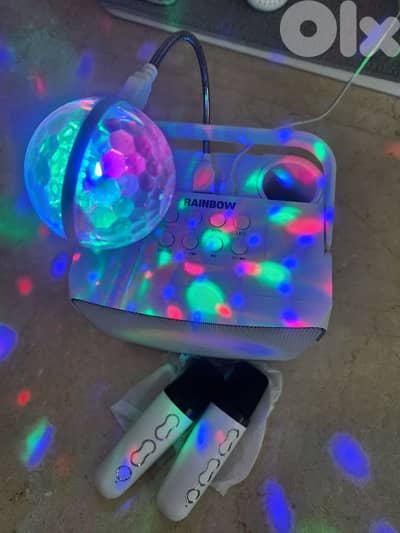 Mini speaker with two microphones