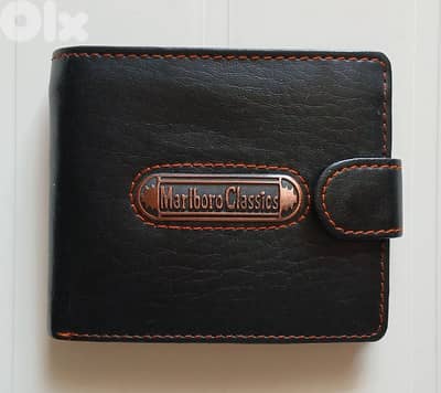 New Black Man Real Leather Wallet