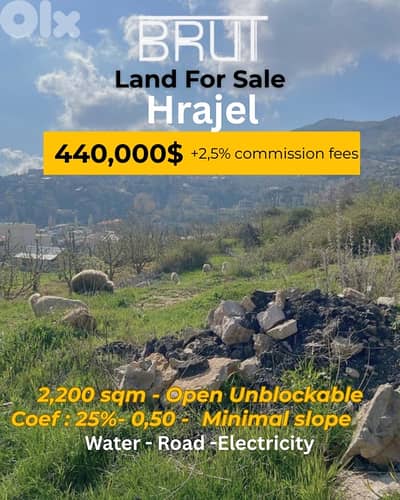 2200 sqm Land for sale in Hrajel