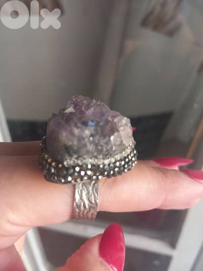 Amethyst stone ring