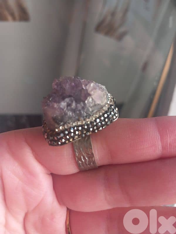 Amethyst stone ring 2