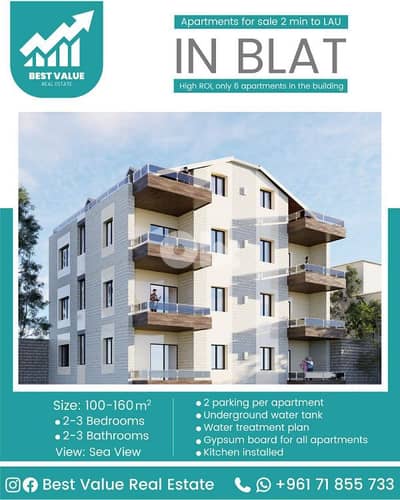 Brand New apartments for sale in Blat, Jbeil