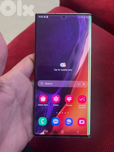 Samsung note 20 ultra 256/12  دون جمرك broken screen working perfectly