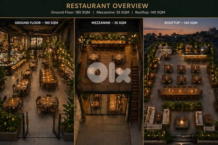 Restaurant for Rent with Rooftop in Badaroمطعم للإيجار مع سطح في بدارو