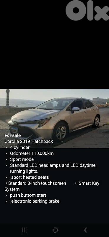 Toyota Corolla Hatchback 2019