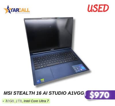 MSI STEALTH 16 AI STUDIO A1VGG