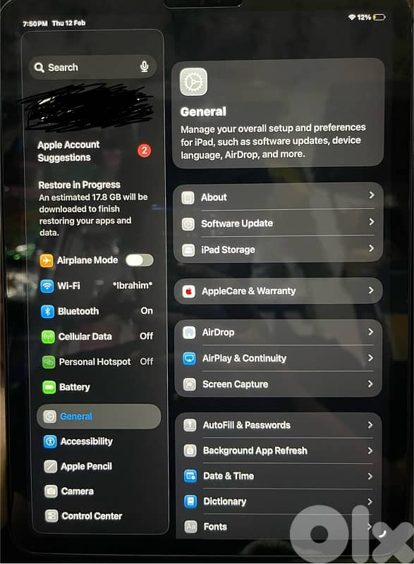 apple ipad pro 1TB 2