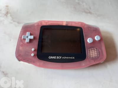 Nintendo Game Boy Advance handheld console in the clear pink color