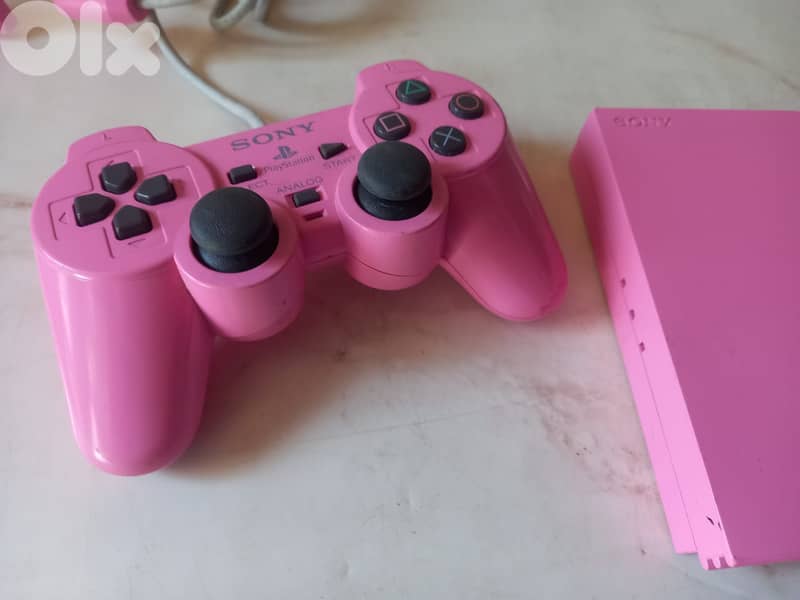 playstation 2 pink edition PAL original state no mod including 1 contr 1