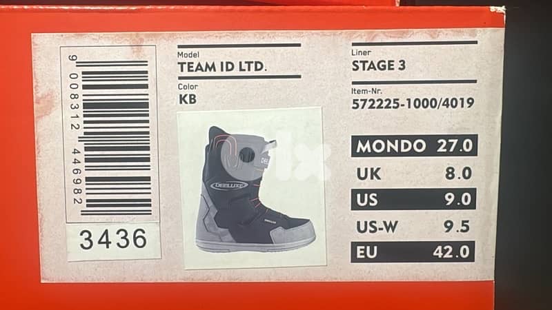 Snowboard Amplid 163cm Light Weight Technology + Snow boots Deeluxe 7