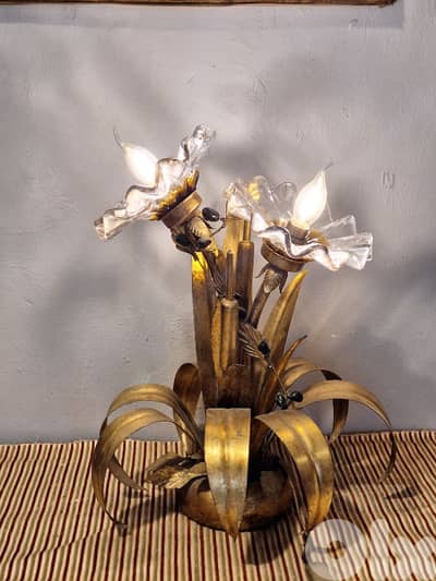 french antique flower shaped lamp