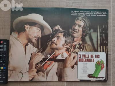 8 Spanish original movie poster 1975 "El valle de los miserables"