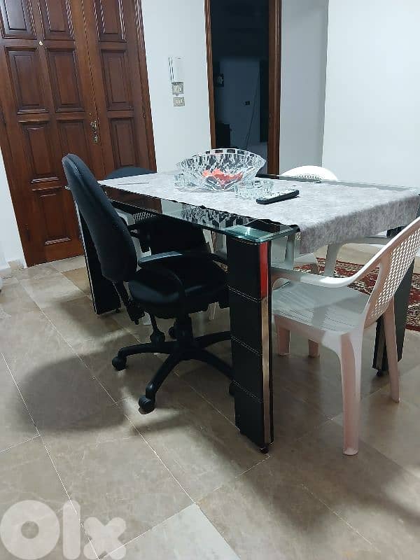 table without chairs and dresser 1