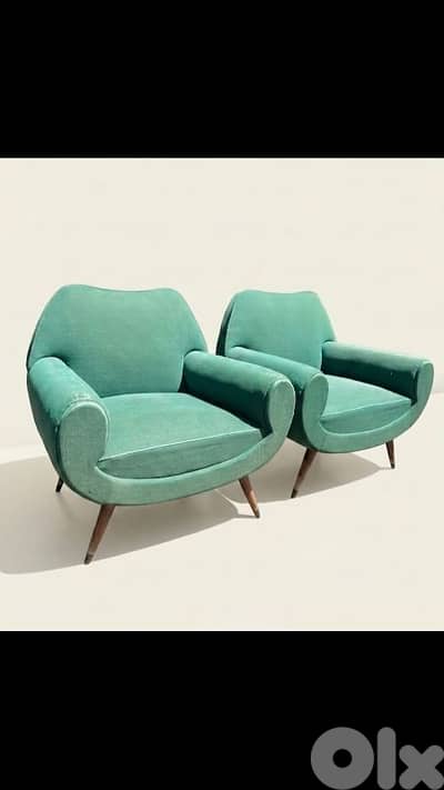 Vintage pair fauteille 1950’s فوتاي عدد ٢ تلفون موديل الخمسينات