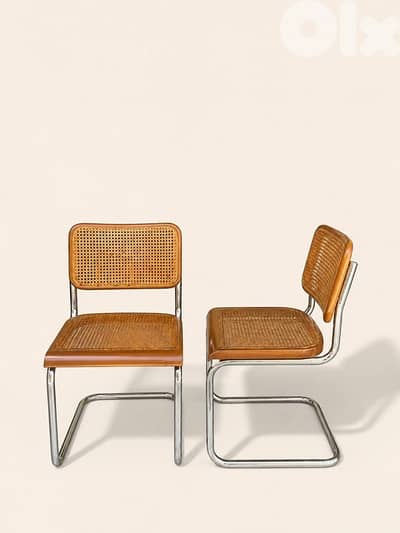 Set of 2 original cesca chairs by marcel Breuer Made in italy