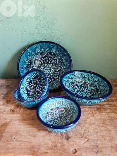 5pcs ornate decorate plates