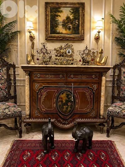 Gorgeous Italian sideboard, Unique Metalwork auntique