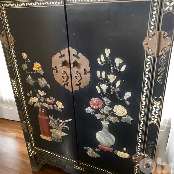 antique 1960 chinese laquered closets 3 different pcs 2