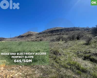 Road and Electricity access ,Perfect Slope , Sawfar/ صوفر REF#OK134685