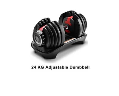 24KG adjustable dumbbells.