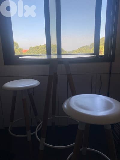 furniture set (round table and 2 chairs)