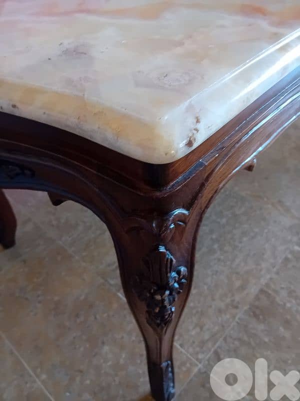 table set with marble Top made from Onix 2