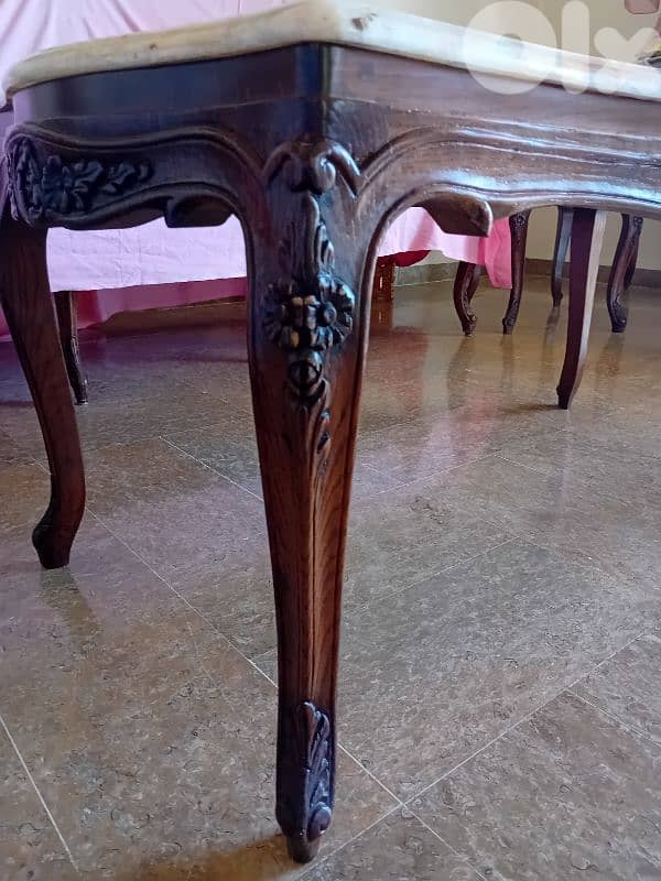 table set with marble Top made from Onix 4