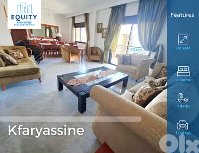 Furnished 170 SQM Apartment For Rent In Kfaryassineشقة للإيجار#HS31772