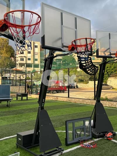 BOARD 152 x 90 cm OLYMPIC ADJUSTABLE BASKETBALL HOOP WITH IRON BASE