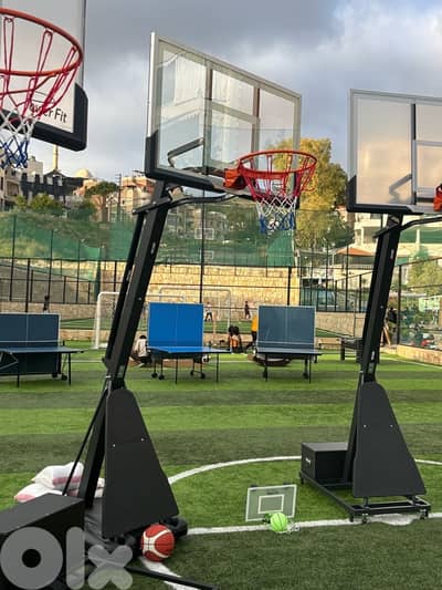 Board 140 x 80 cm Tempered glass Basketball hoop