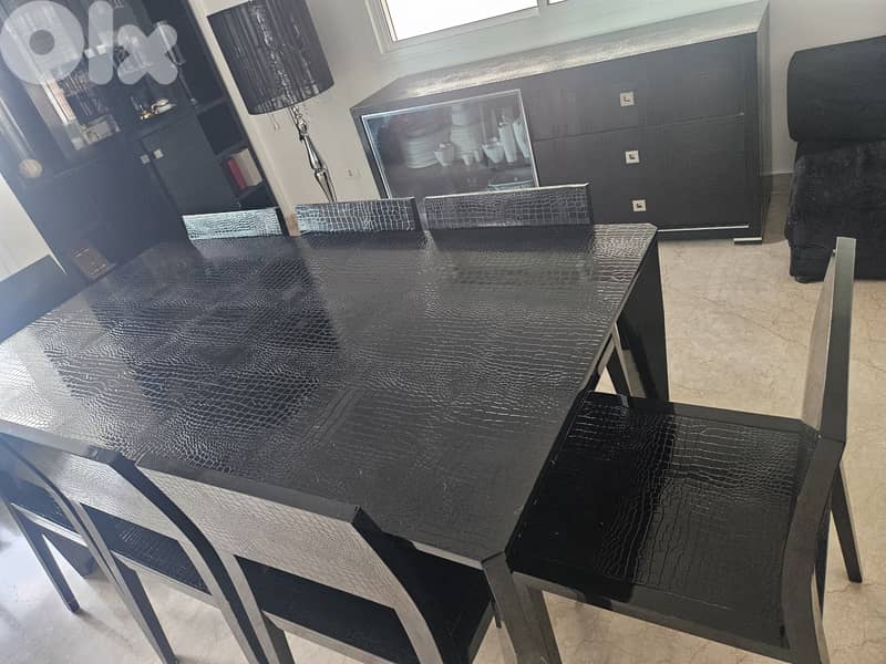 Modern dining table + buffet +8 chairs 1