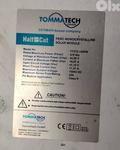 6 solar pannels and inverter