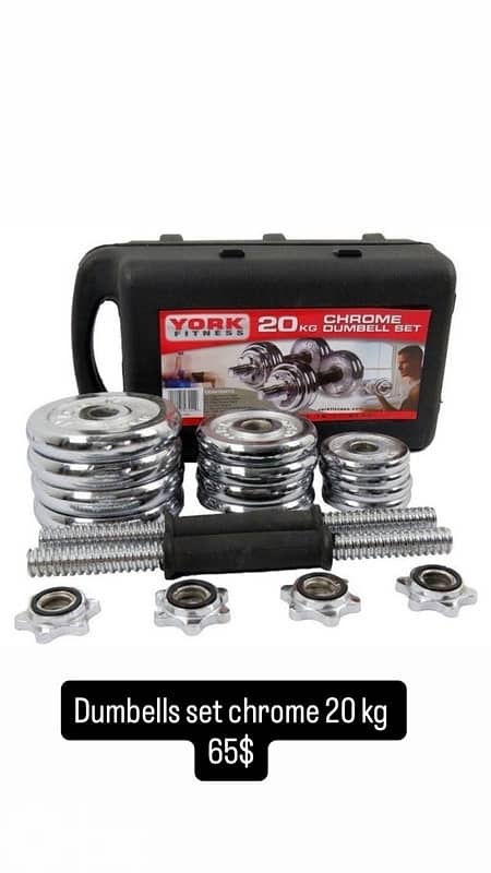 dumbells set chrome 15kg/20kg 1
