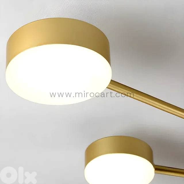 Modern Gold 8-Light LED Geometric Ceiling & Wall Light 2
