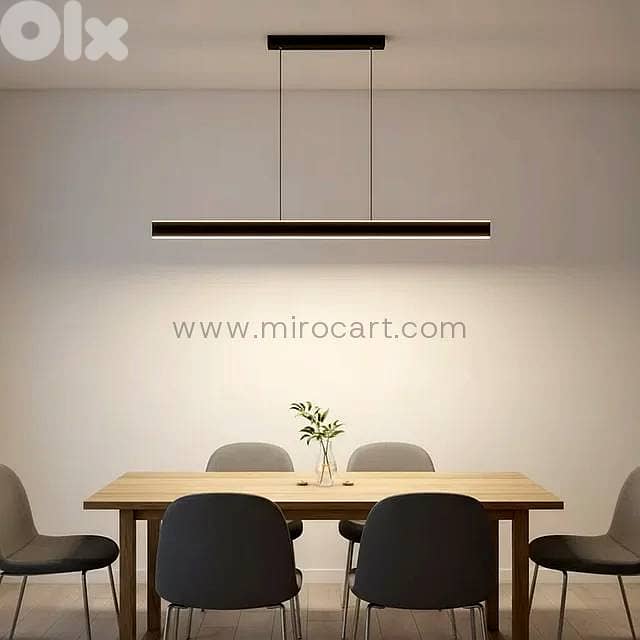 120cm Linear LED Pendant Light — Black / White 2