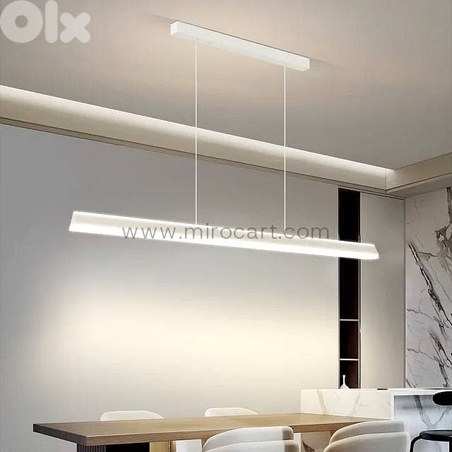 120cm Linear LED Pendant Light — Black / White 3