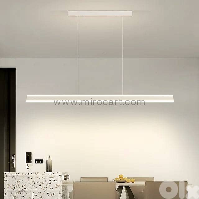 120cm Linear LED Pendant Light — Black / White 4