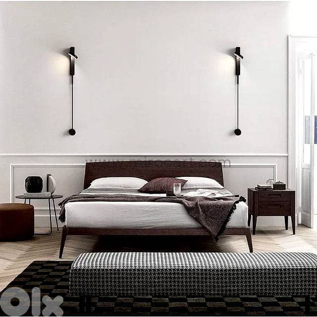 Rotating LED Wall Sconce — Matte Black Reading Light 5