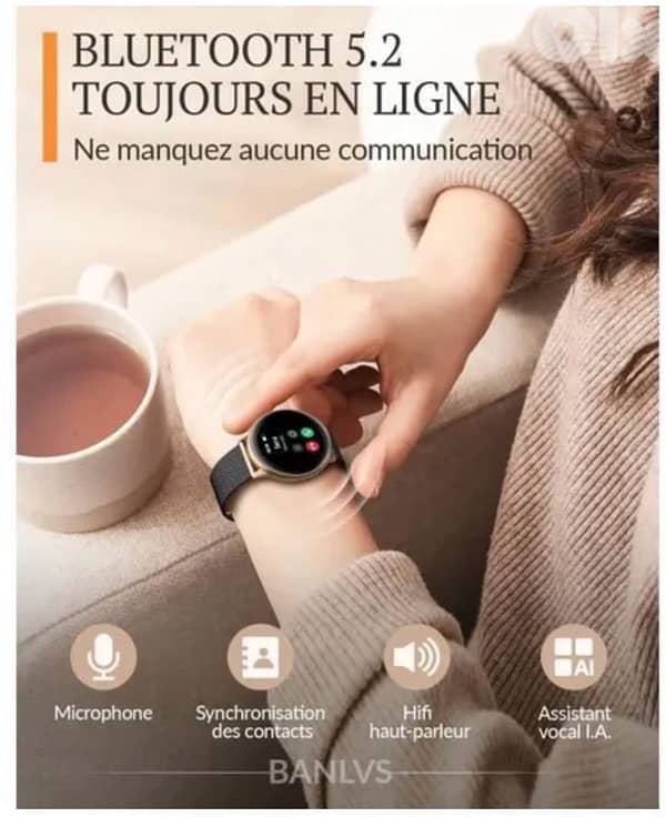 FOSMET Smartwatch for Women – Bluetooth Calling – Brand New 1