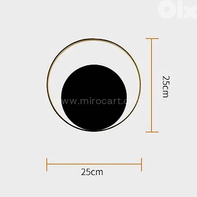 Eclipse LED Wall Light — 25cm Offset Sconce 11