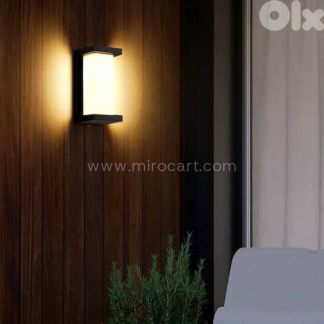 Geometric LED Outdoor Wall Light — Matte Black 5