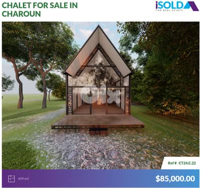 609m2 Bungalow+mountain view 4sale in Charoun Near Azzounieh