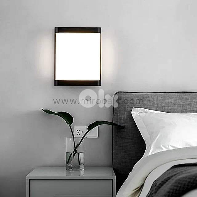 Rectangular LED Outdoor Wall Light — 20cm Black 3