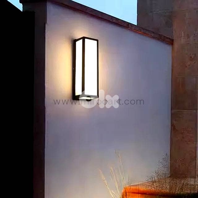 Block LED Outdoor Wall Light — Matte Black Aluminum 2