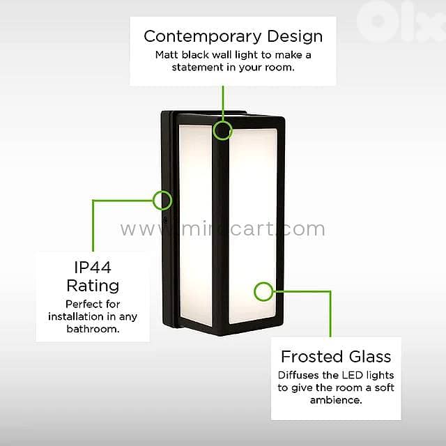 Block LED Outdoor Wall Light — Matte Black Aluminum 5