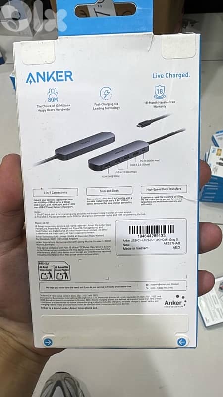 Anker Usb-c Hub (5in1 4k hdmi )100w pd input charging A8357HA0 1