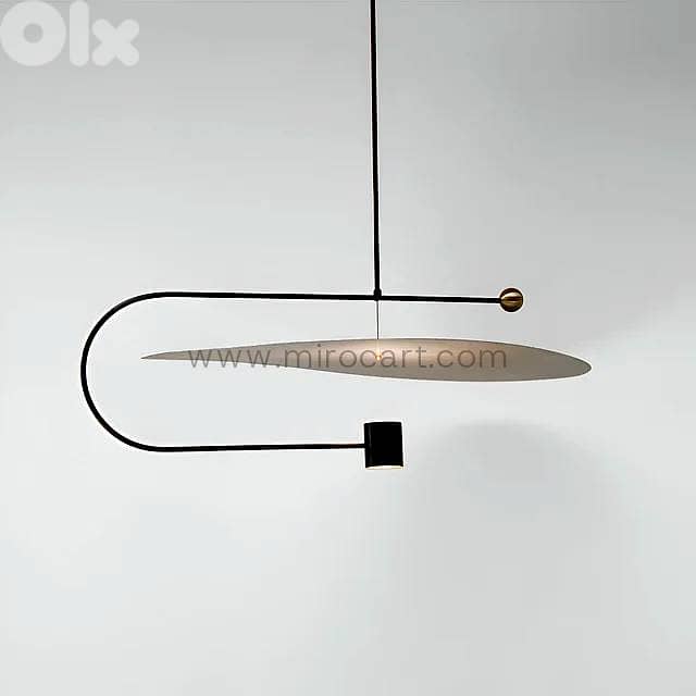 Floating Acrylic Disk Pendant Light — Matte Black 5